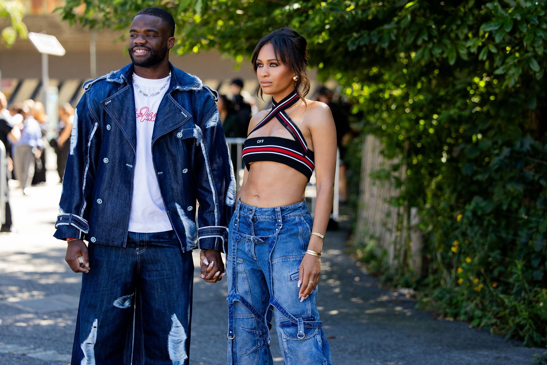 Frances Tiafoe with Ayan Broomfield at the New York Fashion Week - Image Source: Getty